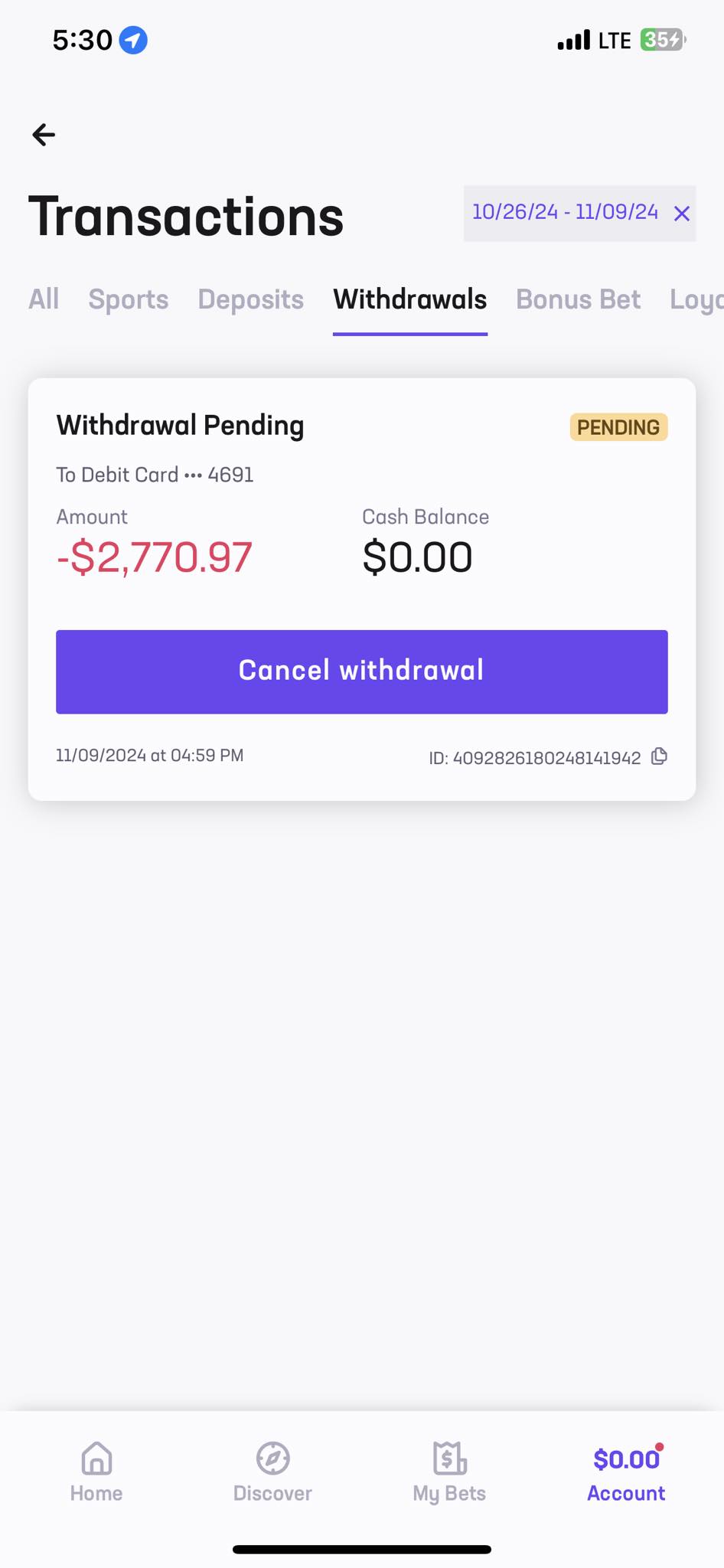 Spinbet withdrawal time