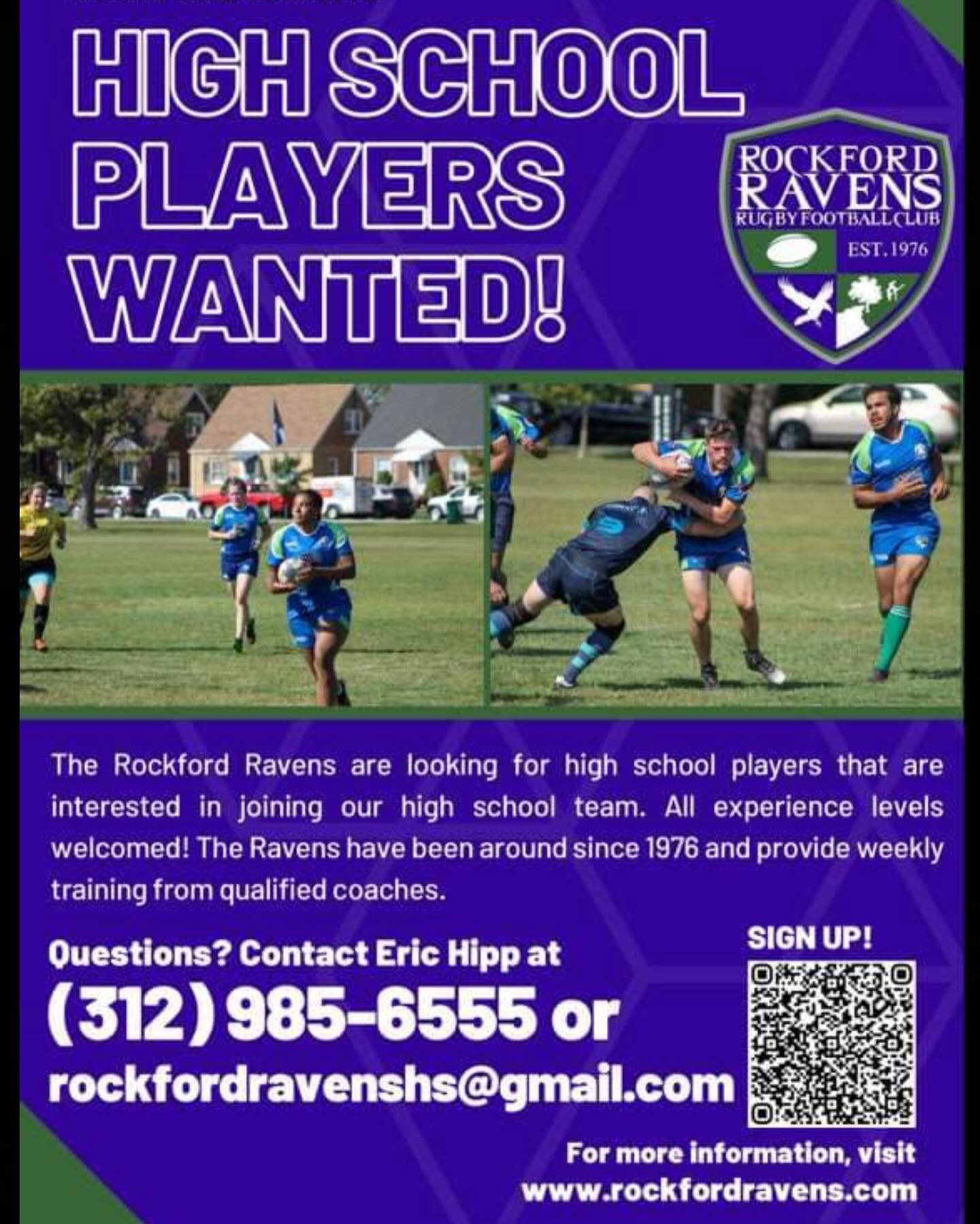 High school Rugby Clinic hosted by... - Rockford Ravens Rugby