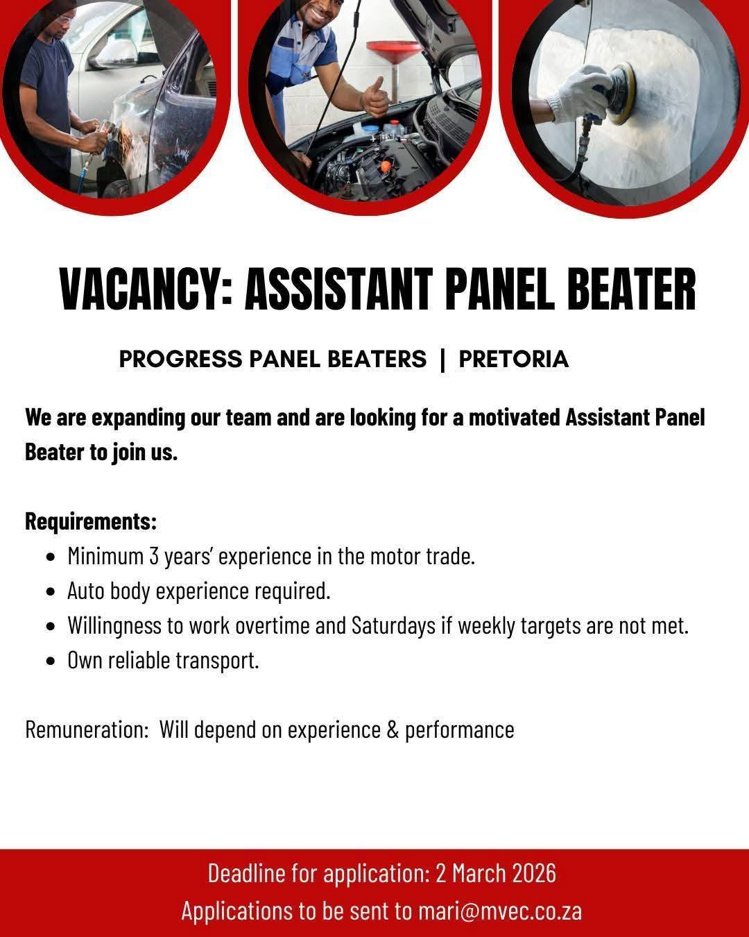 PROGRESS PANEL BEATERS Have the... - Vacancies With Kev | Facebook