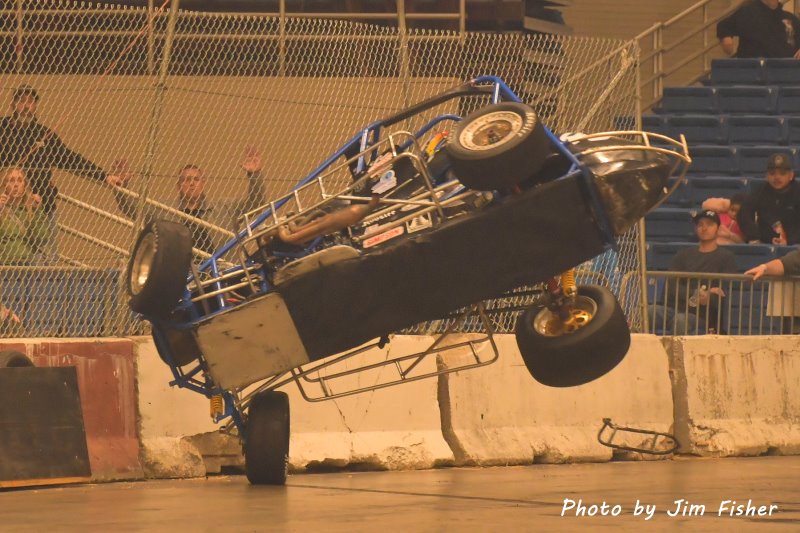 Fisher's - Lee Pierce wasn't injured after a wild ride into the fence ...
