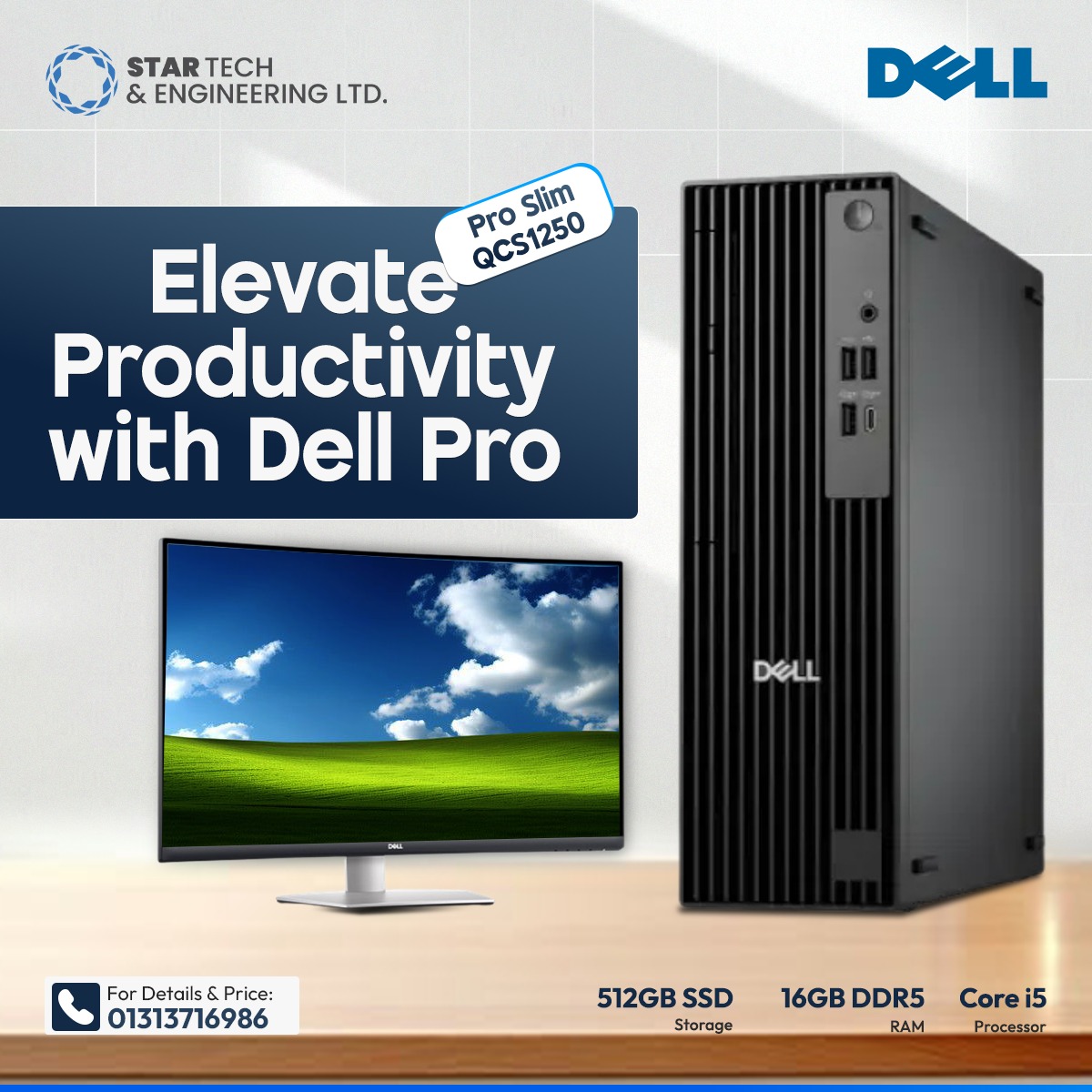 Compact design. Powerful performance. ?⚡ Dell Pro Slim QCS1250 