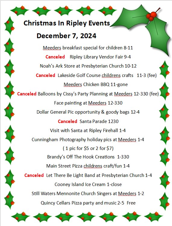 Christmas in Ripley | Ripley NY