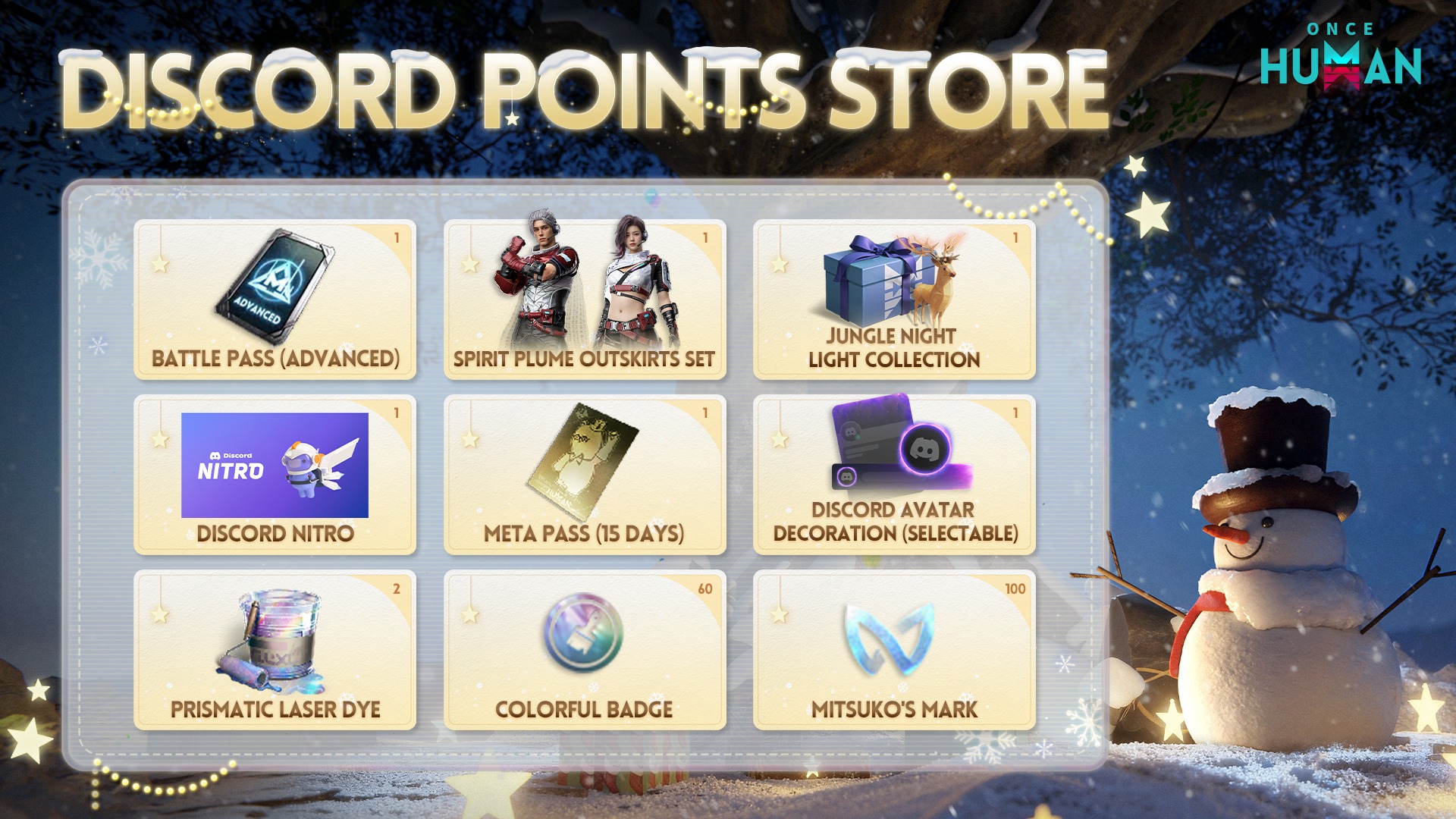 Once Human - The Discord Points Store is NOW LIVE 🎉 We've... | Facebook