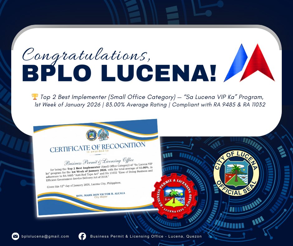 Business - CONGRATULATIONS, BPLO LUCENA! 🏆 The office is proudly ...