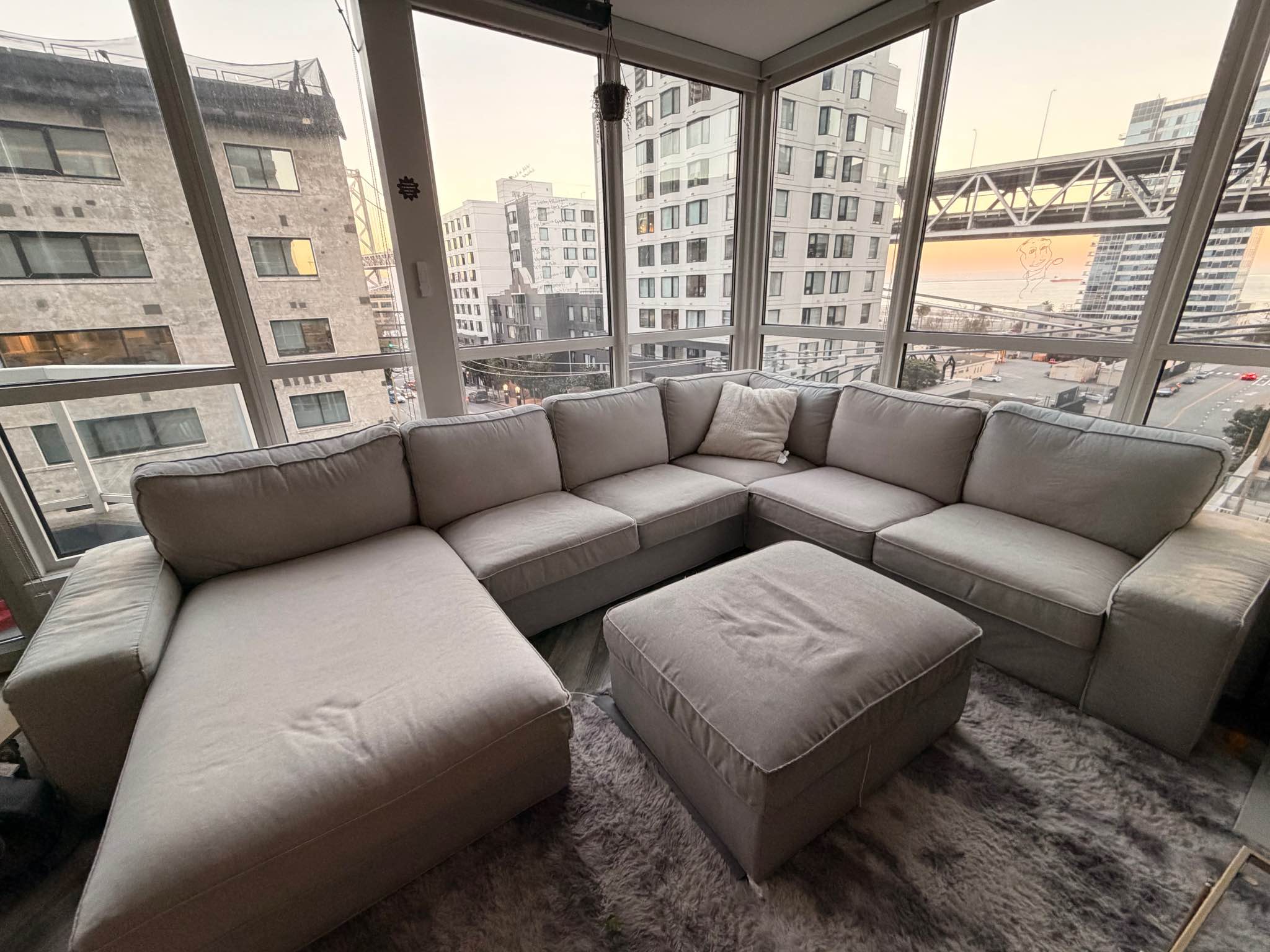 IKEA Full Sectional Couch w/ Ottoman - Sofas, Loveseats & Sectionals
