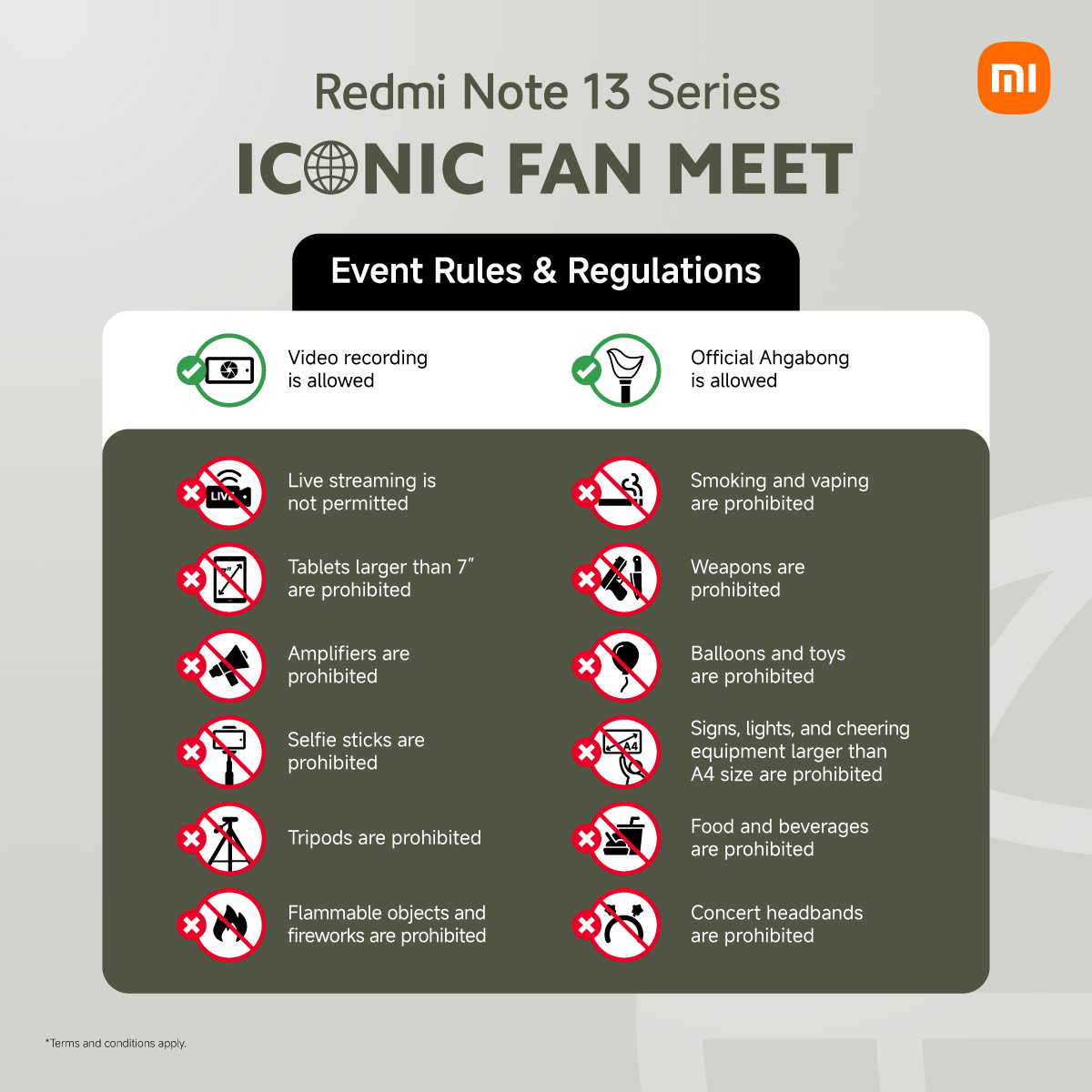 Xiaomi - 📣 Here are some Iconic Fan Meet event rules and regulations ...