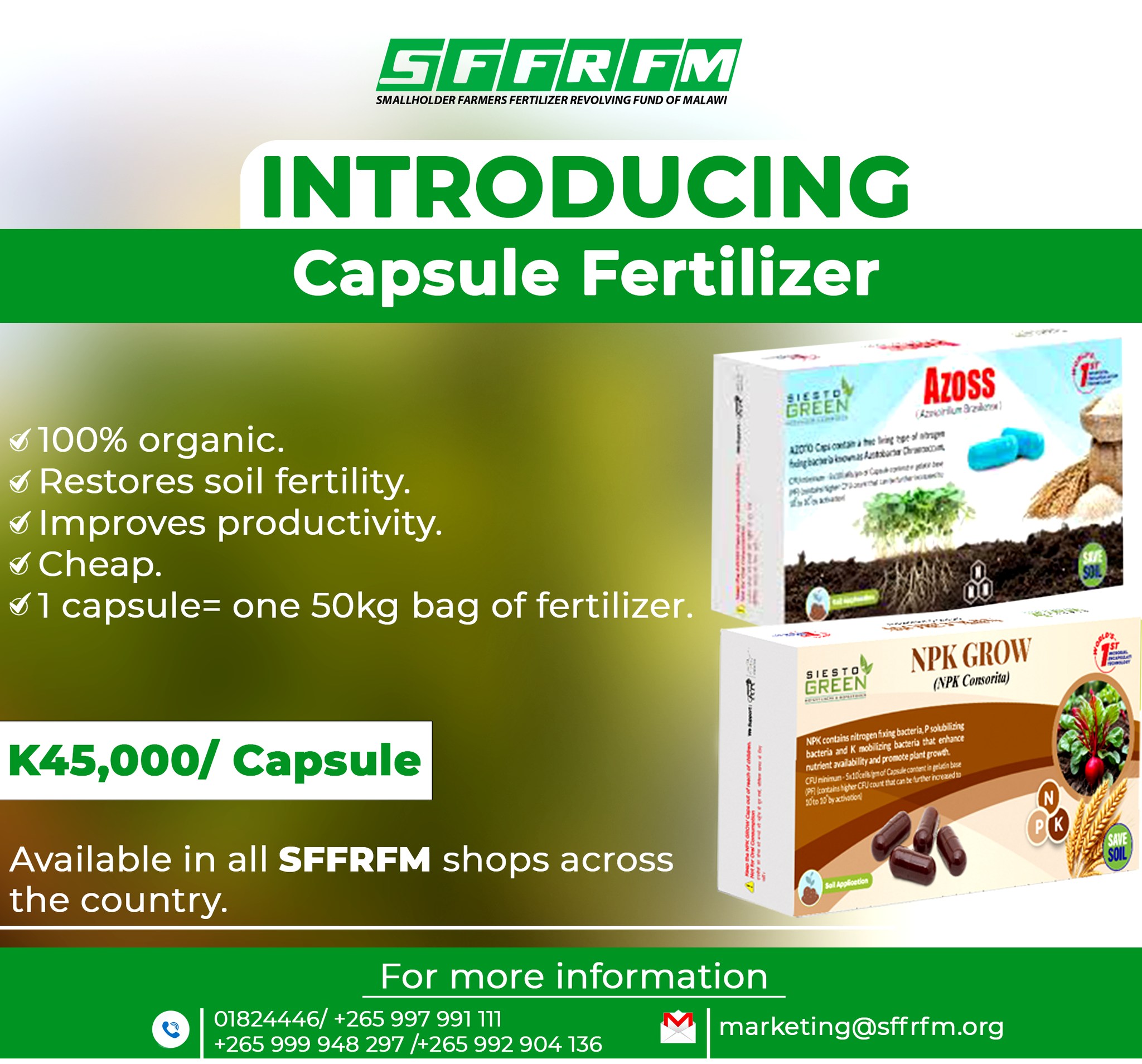 MBC - #advertisement INTRODUCING Capsule fertilizer. 100% organic. 1 ...