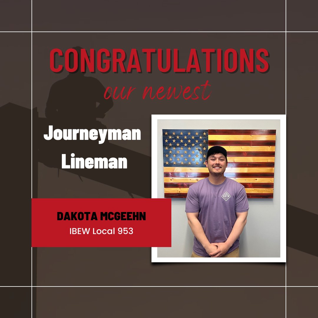 Congratulations to Dakota McGeehn,... - Missouri Valley JATC | Facebook