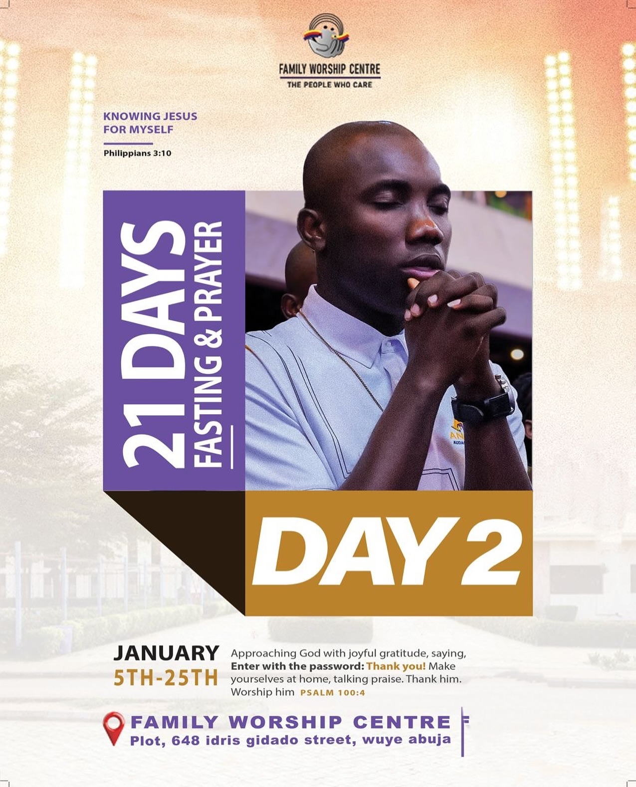 DAY TWO | 7 DAYS FASTING AND PRAYER ‎ ‎As we press into Day Two