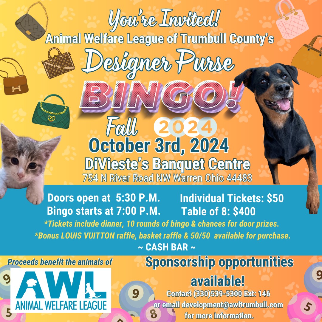 AWL Designer Purse Bingo! Fall 2024