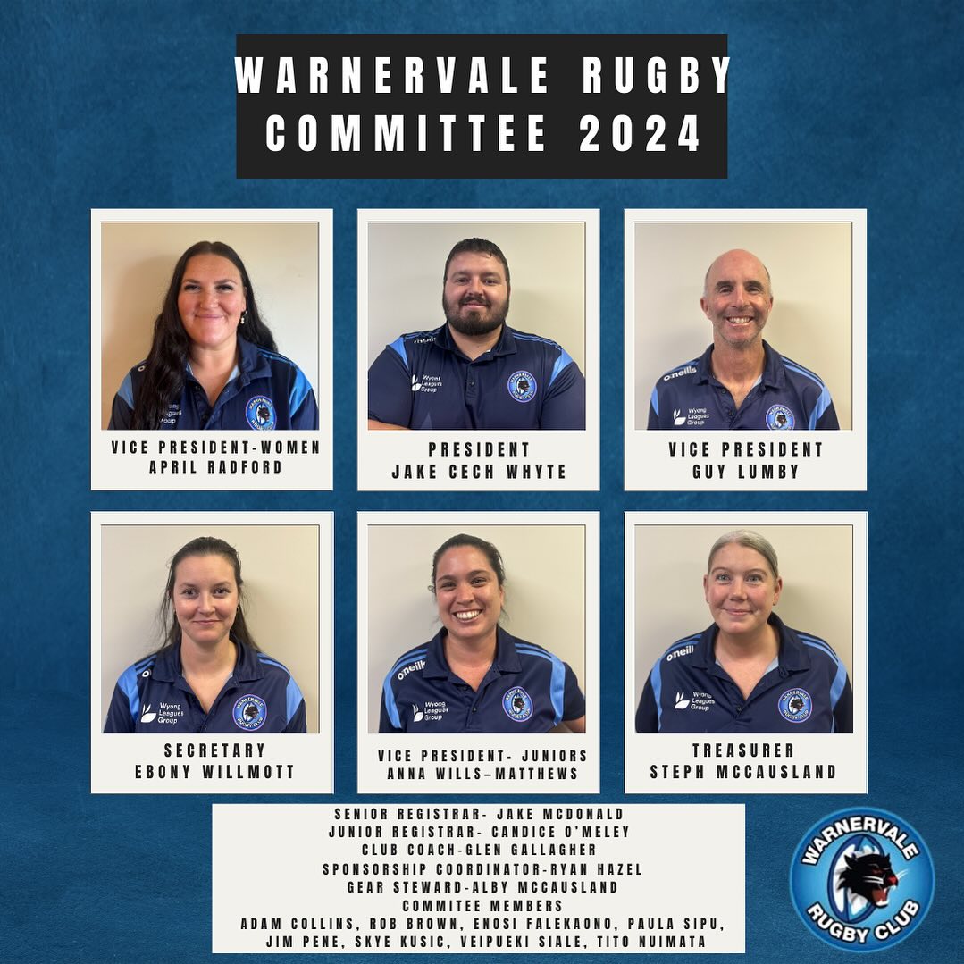 Warnervale - Warnervale Rugby Club 2024 Committee 2024 Season We ...