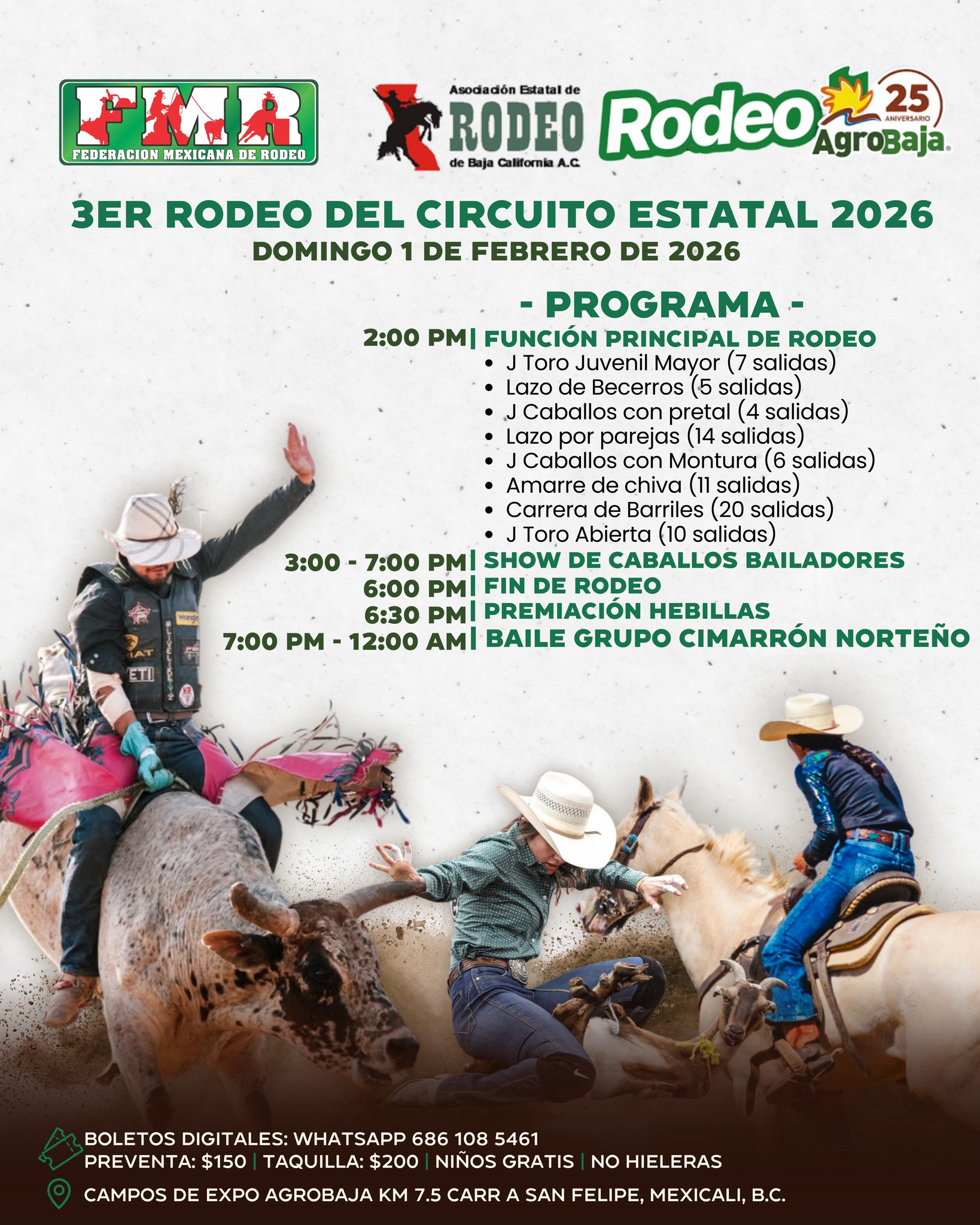 Expo AgroBaja - 🔥🤠 PROGRAMA DE RODEO 🤠🔥 Todo está puesto... | Facebook