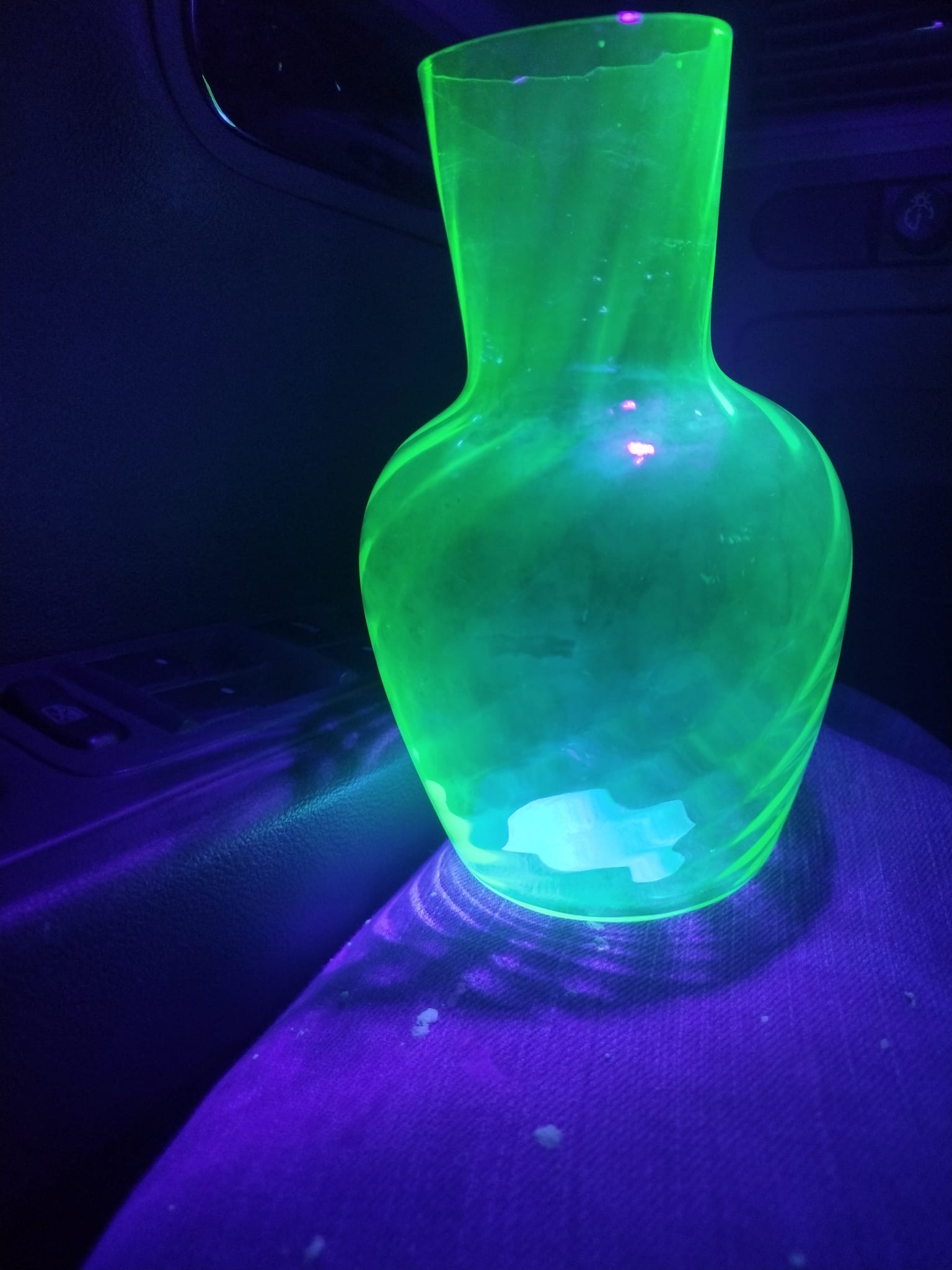 Repairing a chipped glass vase for safe display