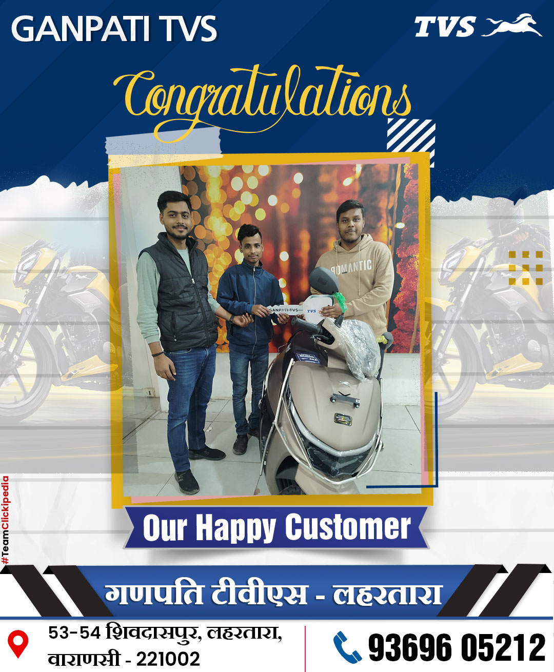 A heartiest congratulations for being a very proud customer and a