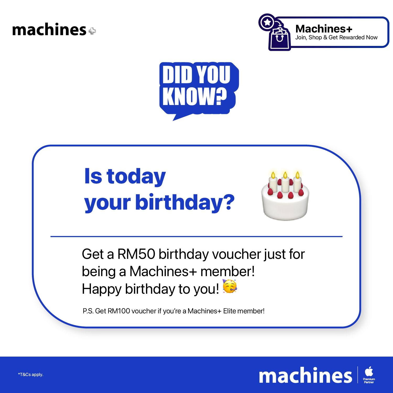 Machines - We love celebrating our members' birthdays! 🎂🎁 Claim your ...