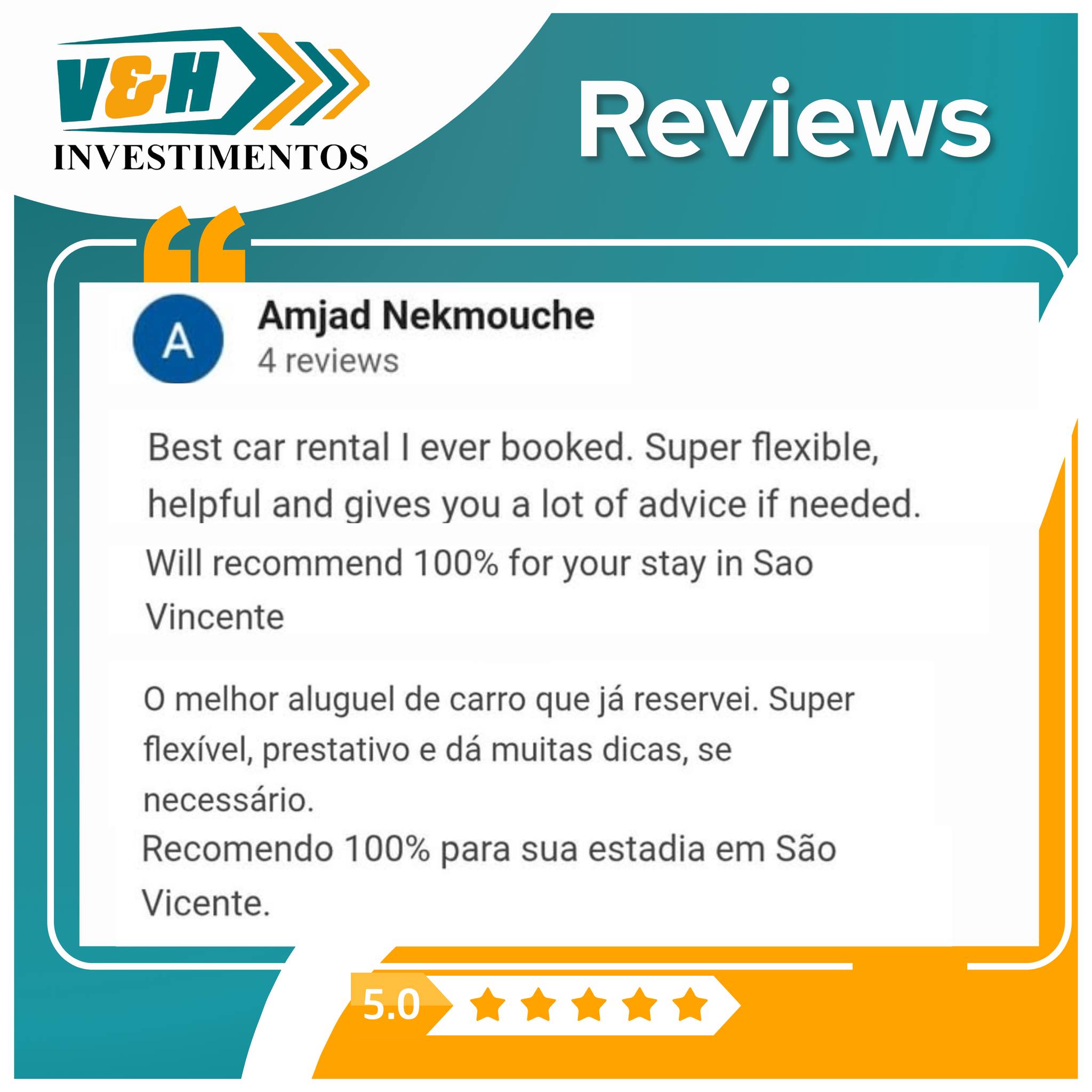 ⭐ Avaliações que falam por nós ⭐ PART... - V&H investimentos | Facebook