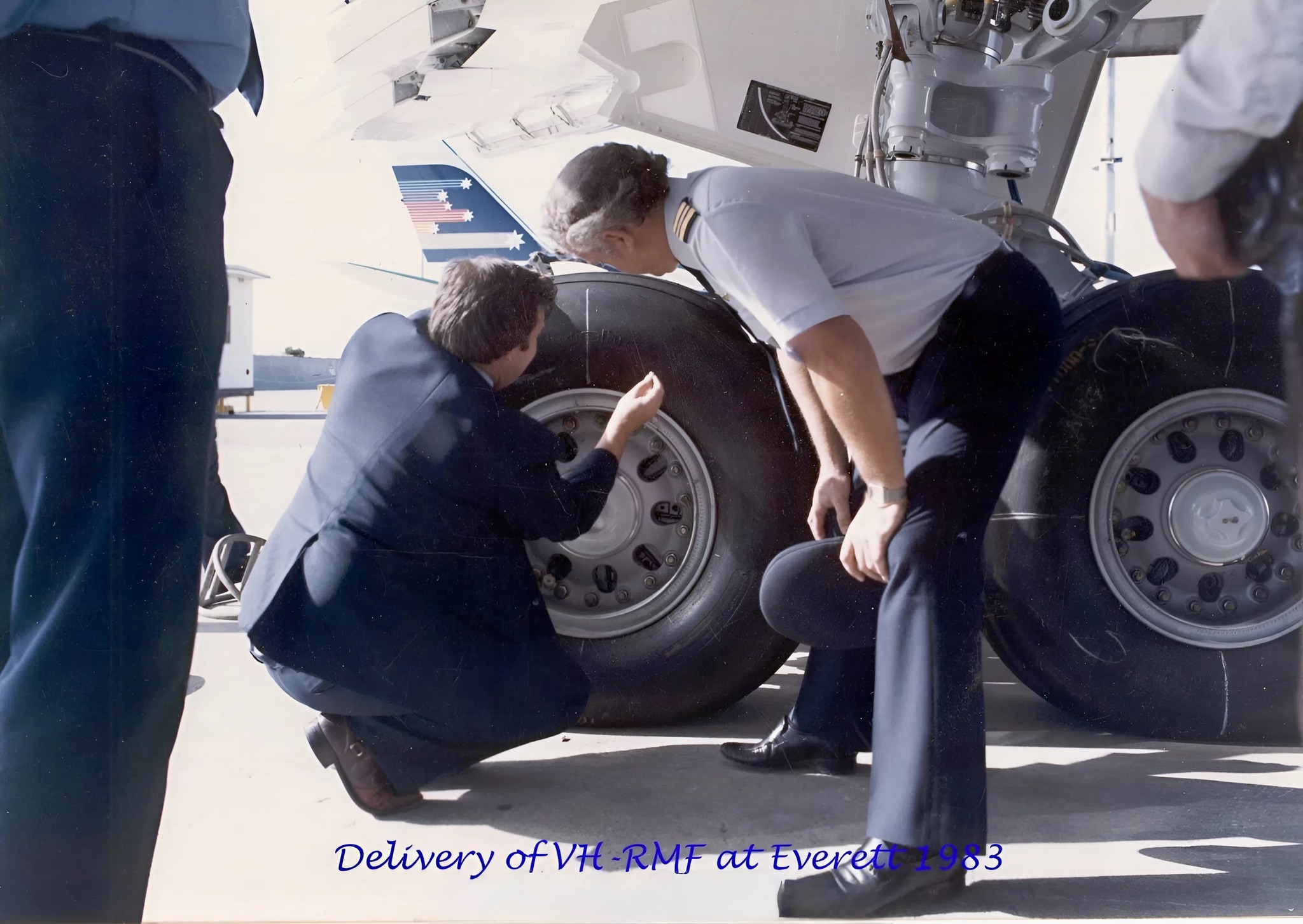 Ansett - Ansett Boeing 767-277 VH-RMF pre-delivery at Everett captioned ...