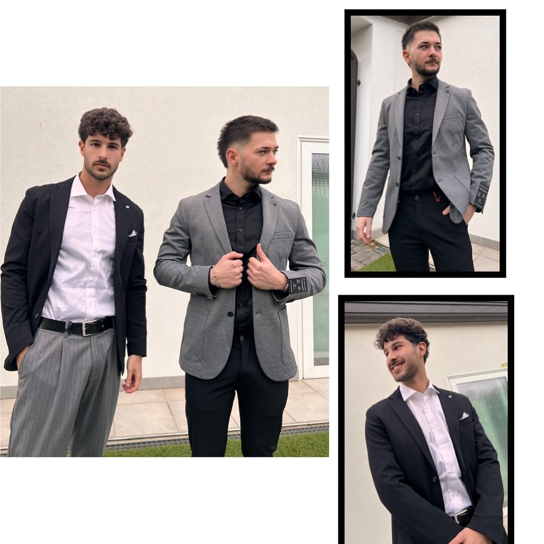 camicia giacca grigia pantalone