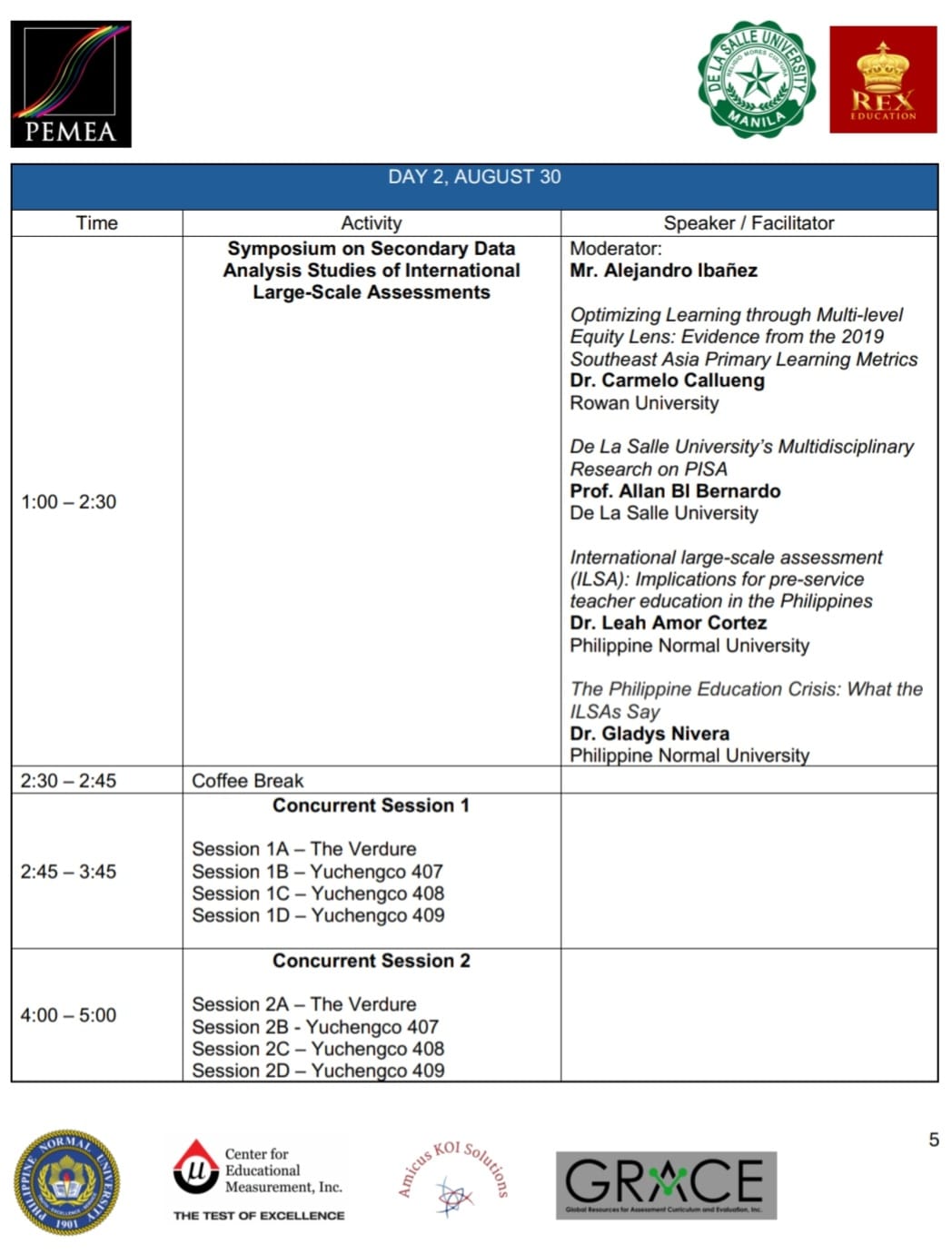 Philippine Educational Measurement and Evaluation Association | Manila