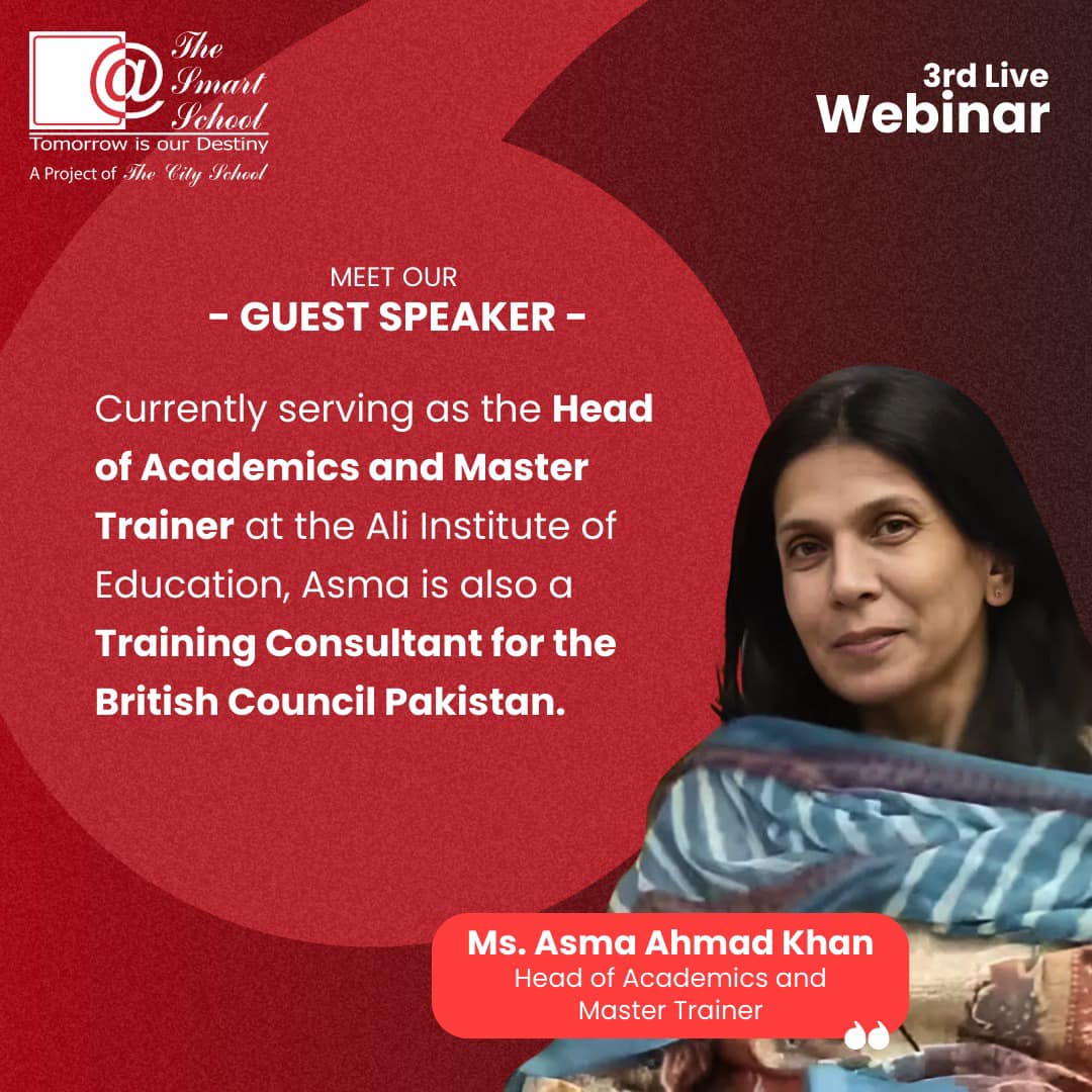 Meet Our Guest Speaker - Miss Asma... - The Smart School | Facebook