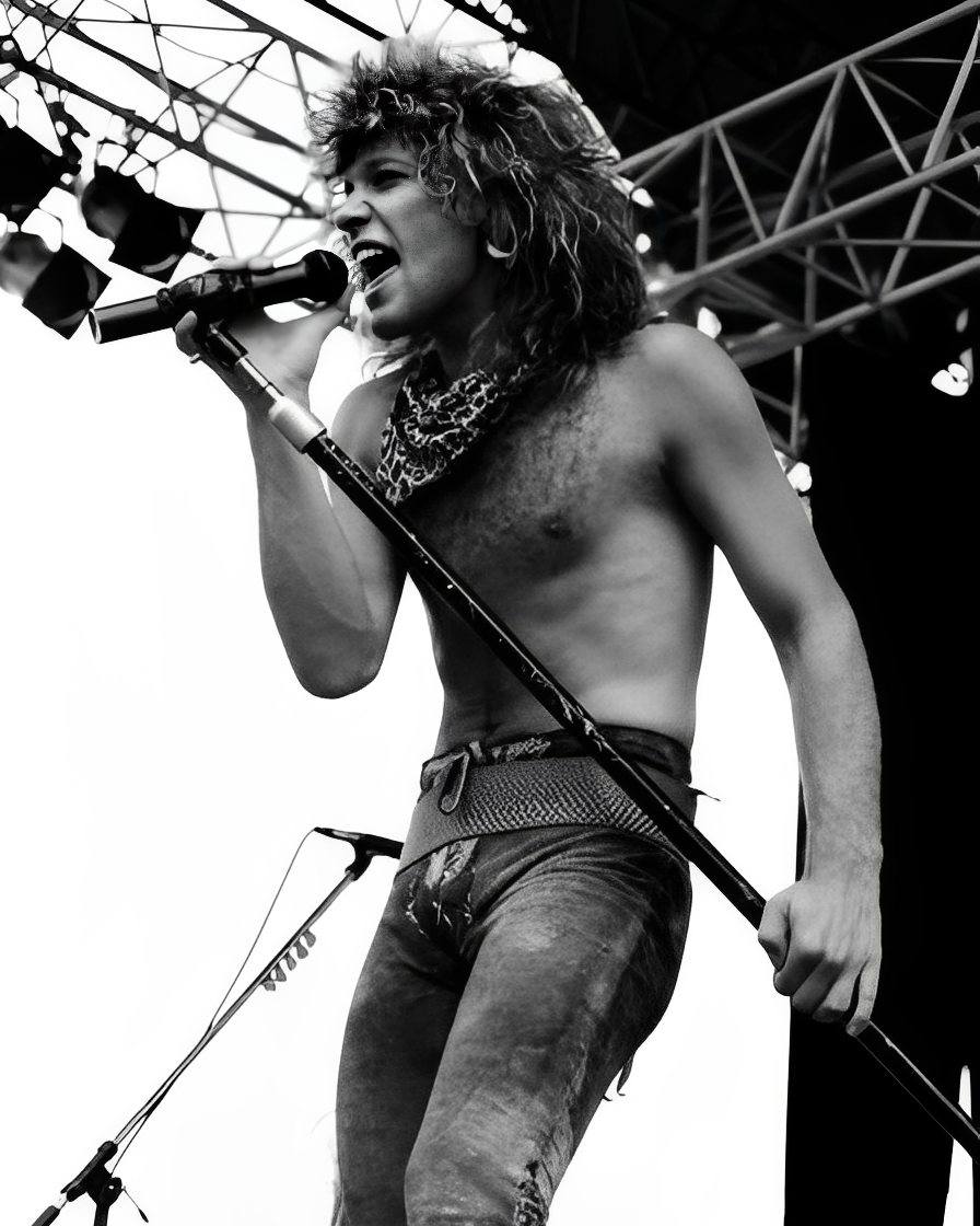 Jon Bon Jovi and Richie Sambora performing with Bon Jovi at the