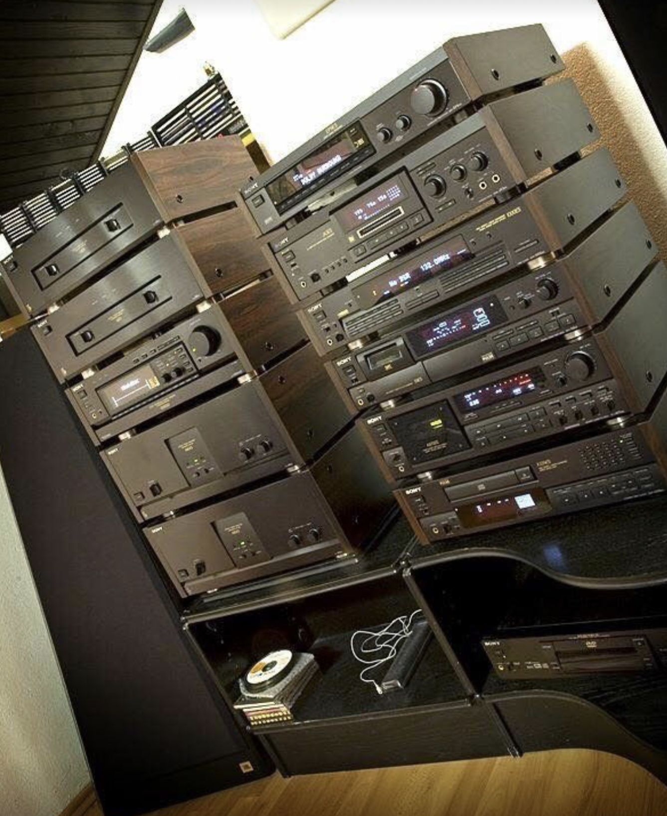 Car audio system with JBL and Sony components