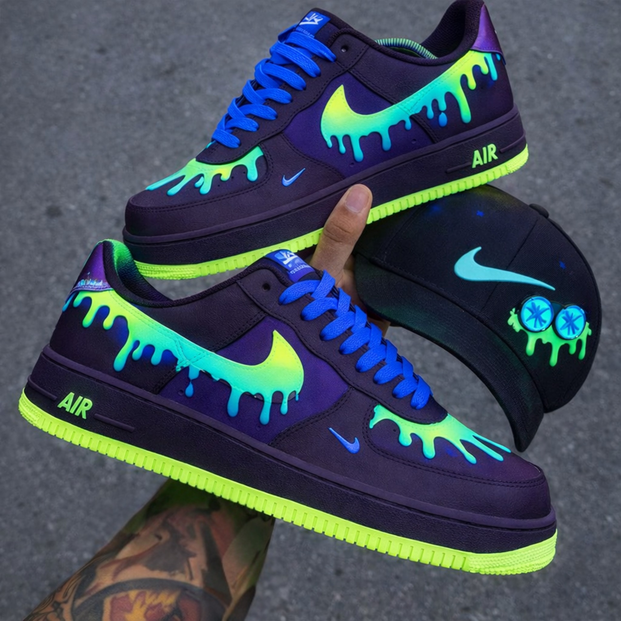 Nike Air Force 1 Neon Drip sneakers