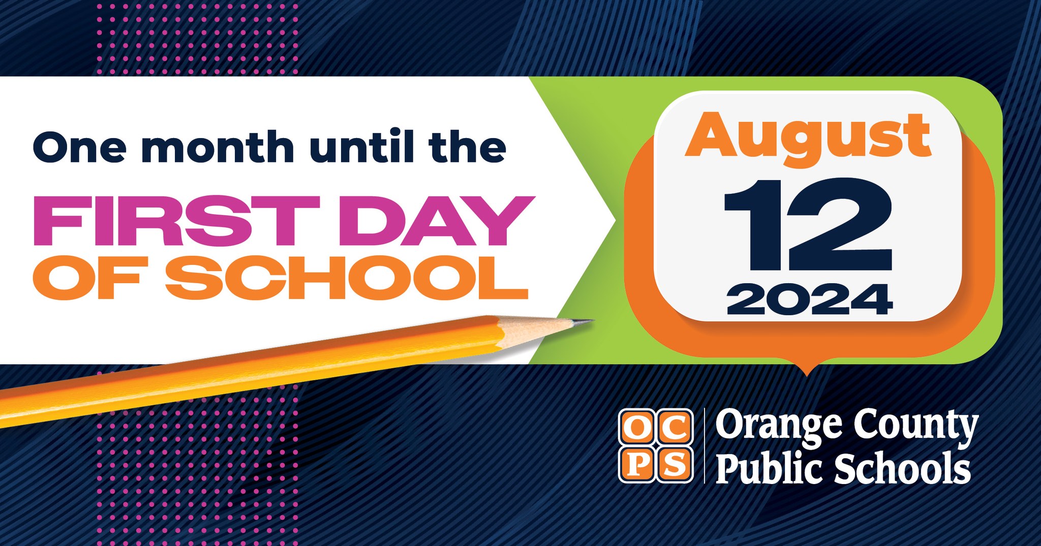 We're just ONE MONTH away... - Orange County Public Schools | Facebook