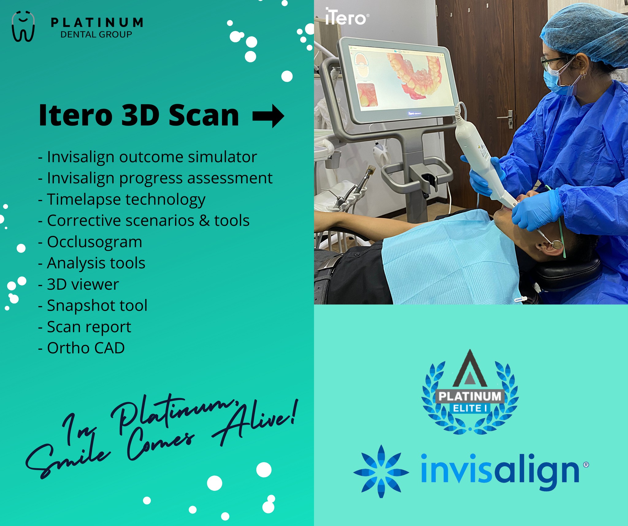 Platinum - ITero 3D scan The iTero scanner digitally captures the ...