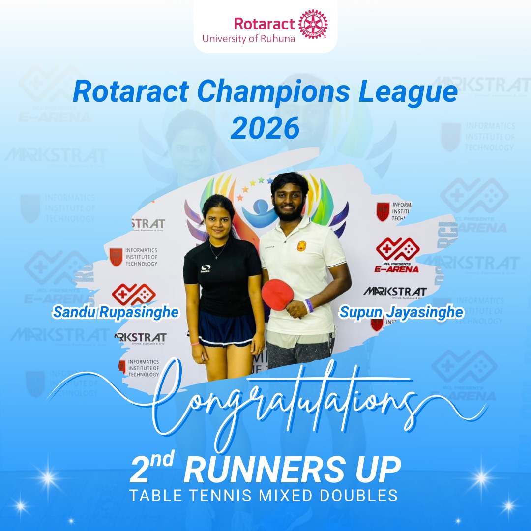 Rotaract - We are proud to celebrate Sandu Rupasinghe and Supun ...