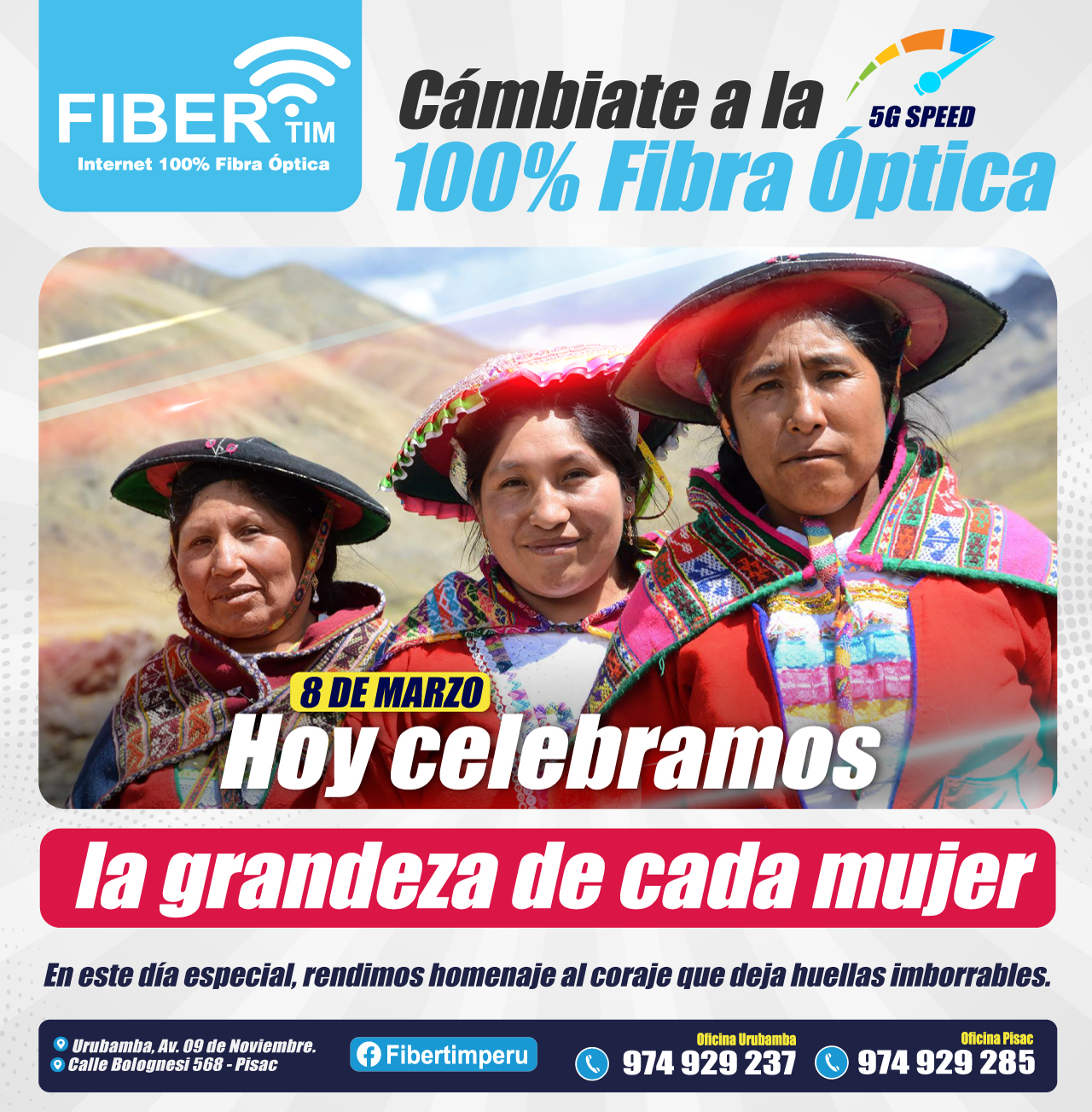 Fibertim Peru - 🌸👩‍🦰 ¡Celebremos el poder, la fuerza y la... | Facebook