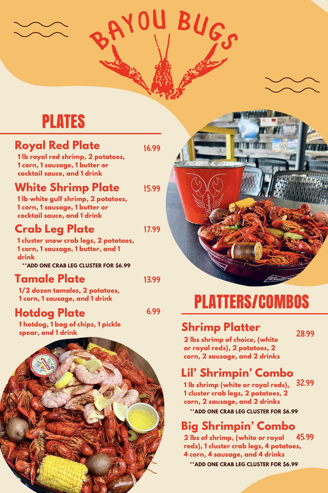 Bayou Bugs - 🌟 Updated menu 🌟 🧡 Check out our current... | Facebook