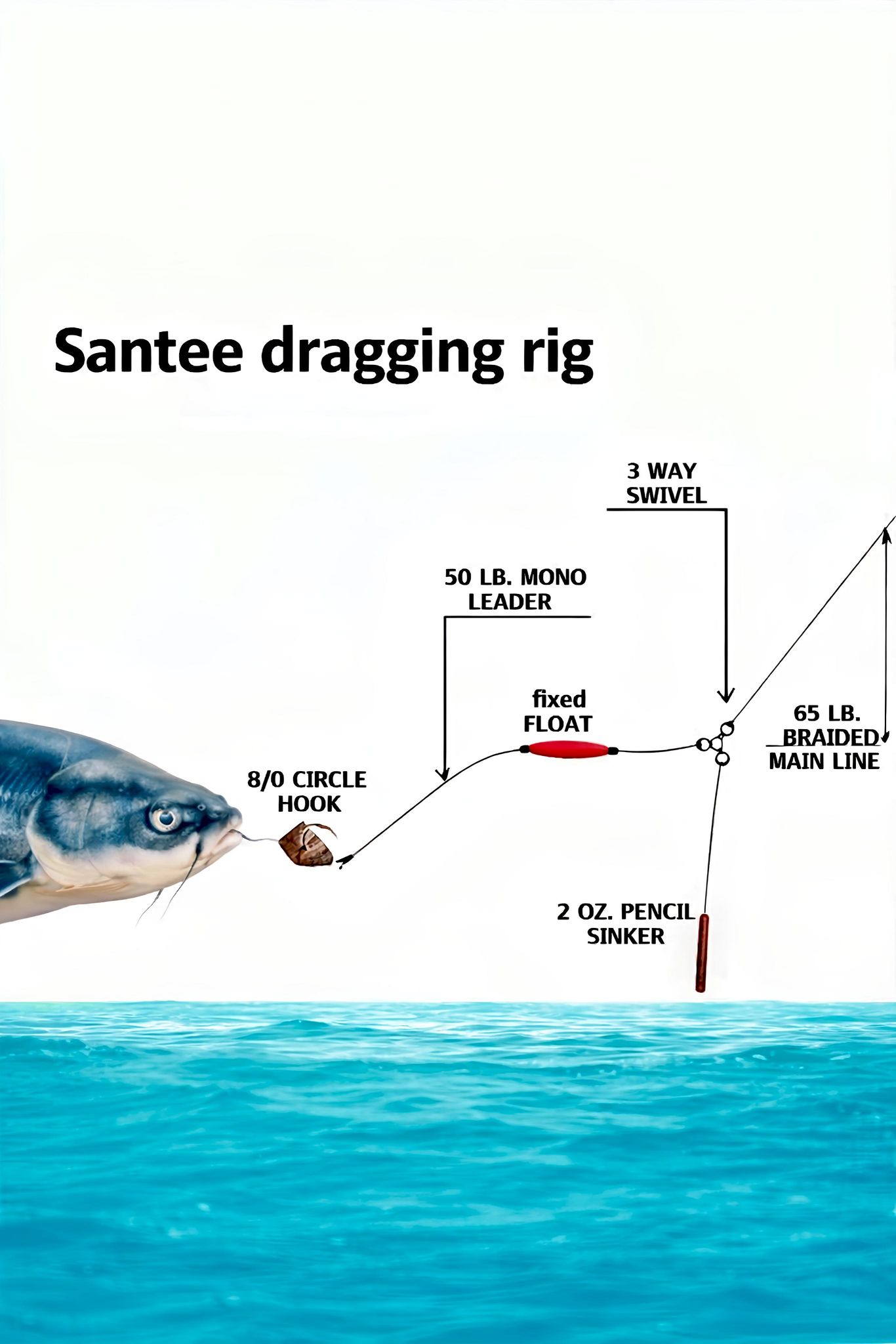 Mumu - Santee Dragging Rig Setup for Catfish Fishing Learn how to build ...