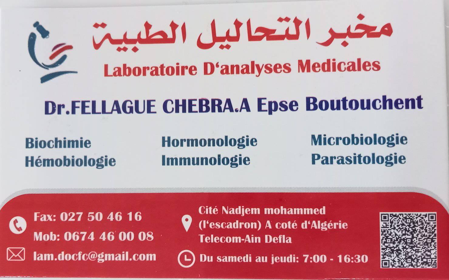 Laboratoire Dr Fellague Chebra epse Boutouchent | 'Aïn Defla
