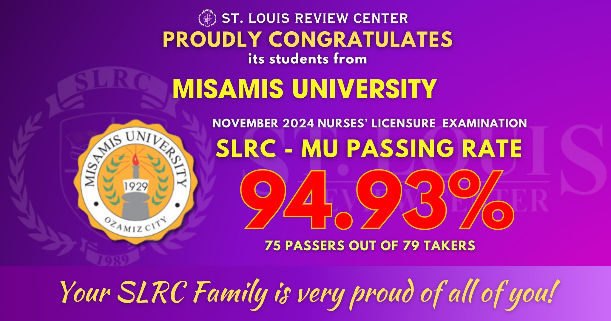 CONGRATULATIONS to our... - SLRC Bohol Cebu and Dumaguete