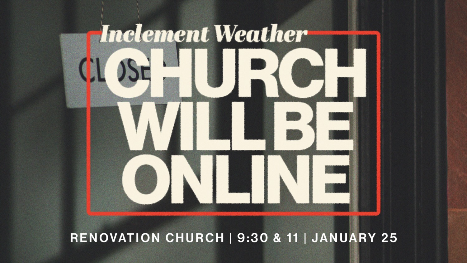 ️ Due to inclement... - Renovation Church at The Peak | Facebook