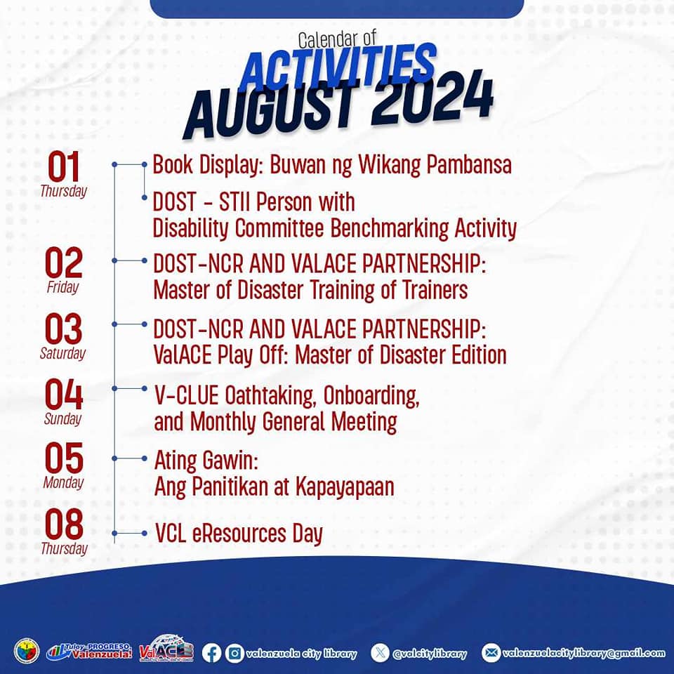 Valenzuela - Here are the activities to look forward to this August at ...