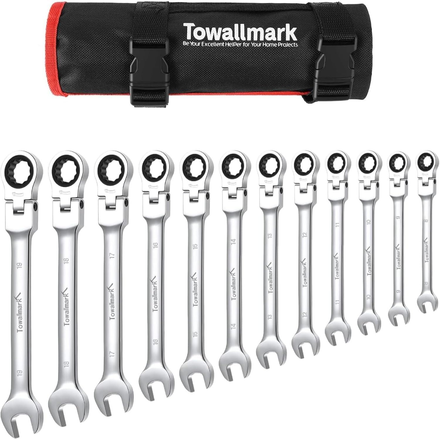 Bluepoint BOERMF712A, 12PC, Swivel, Reversible Ratcheting Wrench Set