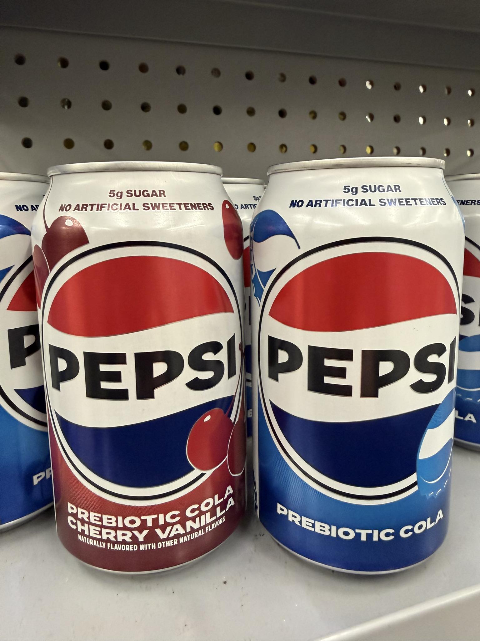 New Pepsi prebiotic colas with 5g sugar at Walmart