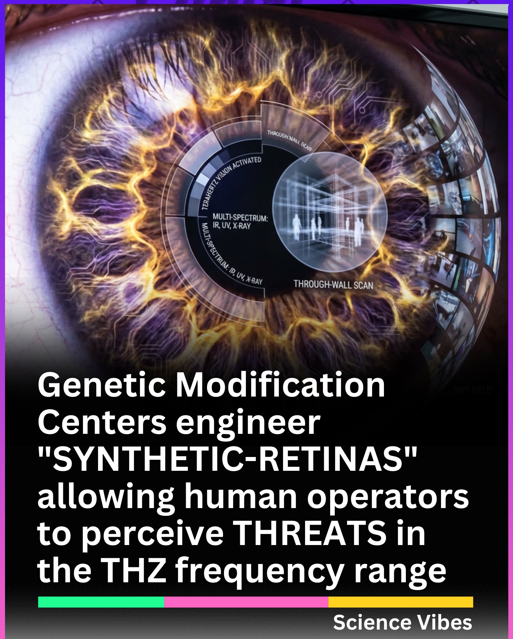 eagleman Genetically enhanced soldiers with multispectral vision