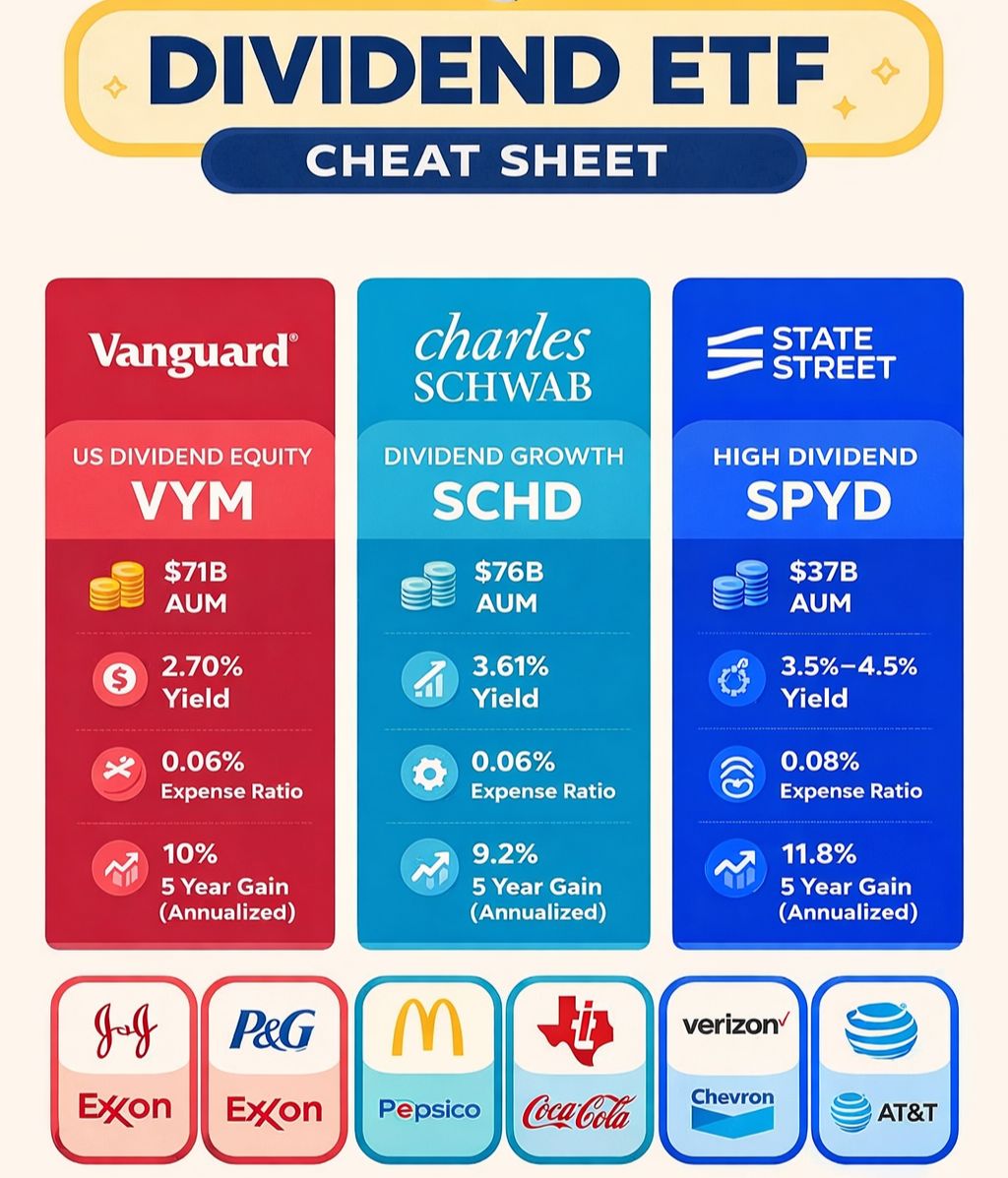 Everyone talks about dividend ETFs… But no one actually explains the difference between them. Income, growth, yield—pick the wrong one and you could be leaving money on the table for years. Keep