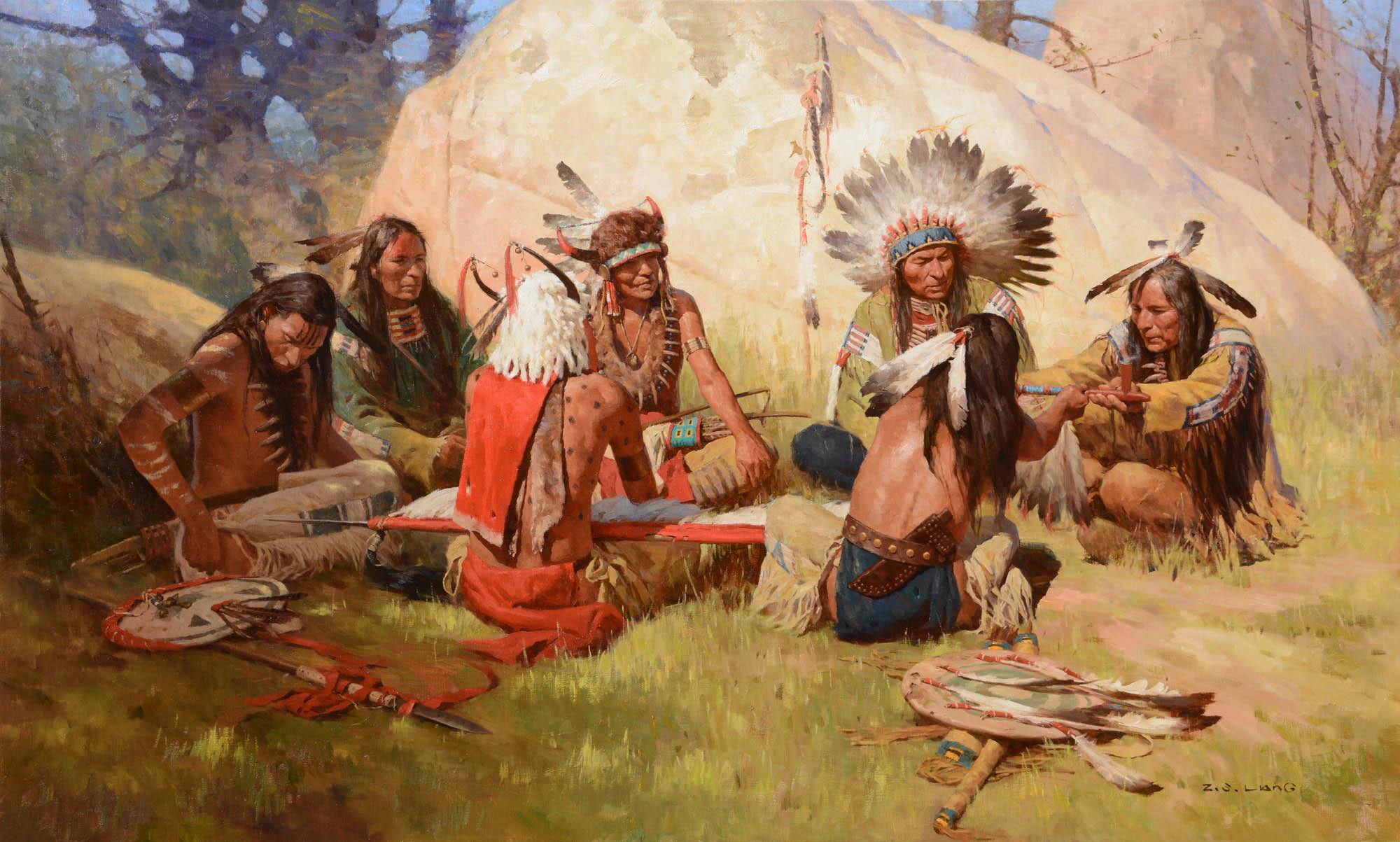 Martin - Cheyenne headmen planning council By Z.S Liang The artist ...
