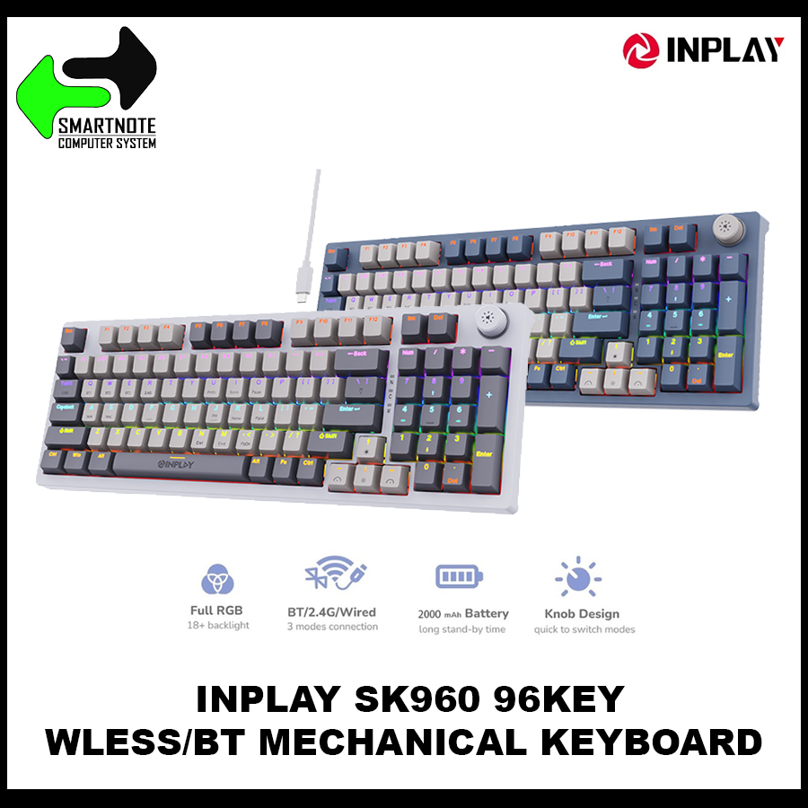 SmartNote - INPLAY SK960 96KEY WLESS/BT MECHANICAL KEYBOARD ₱1,450 ...
