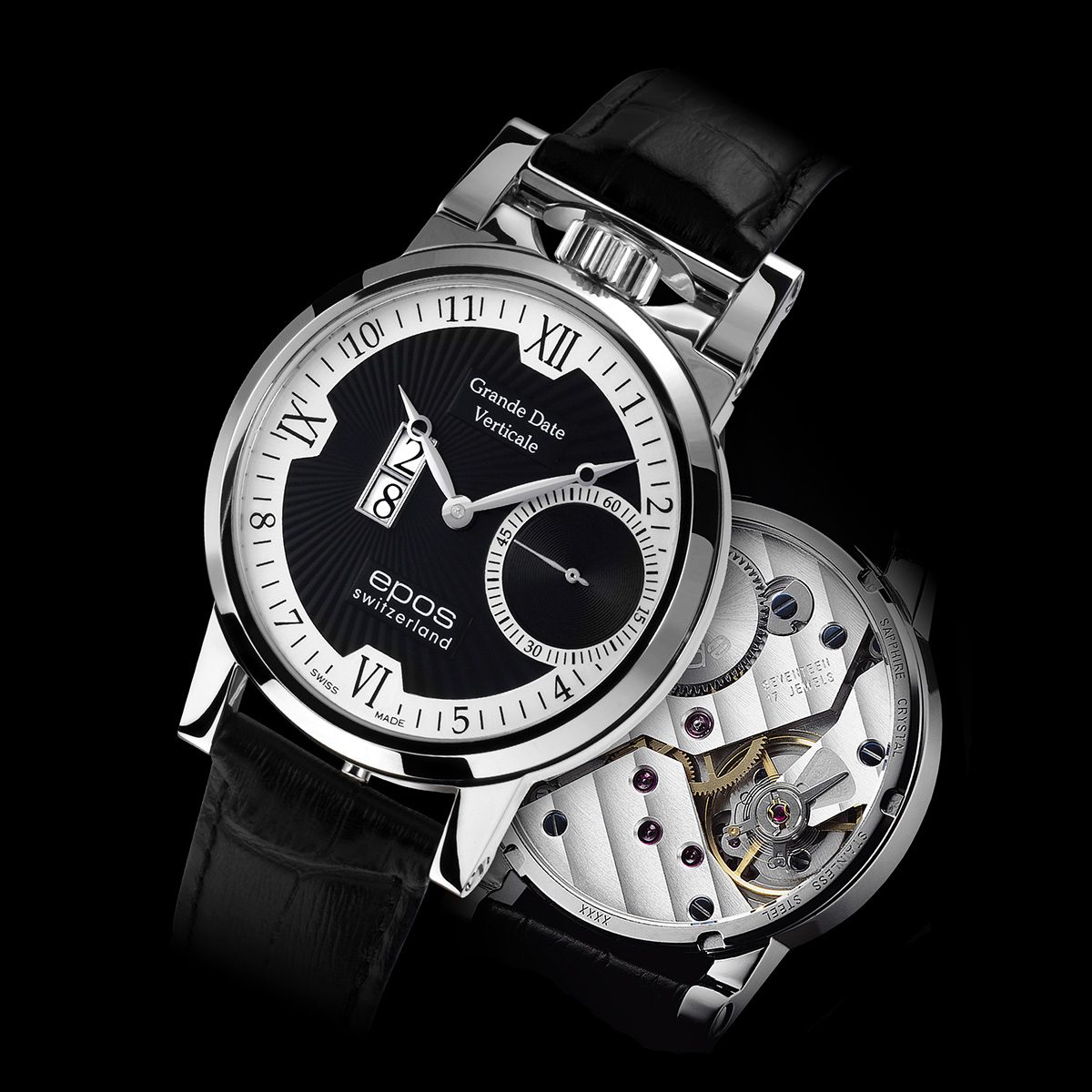Montre Epos Grande Date / Big Date - Cadran Grand Date - Occasion Avec Boîte Originale