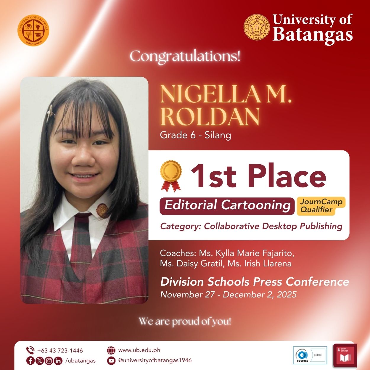 University of... - University of Batangas Grade School