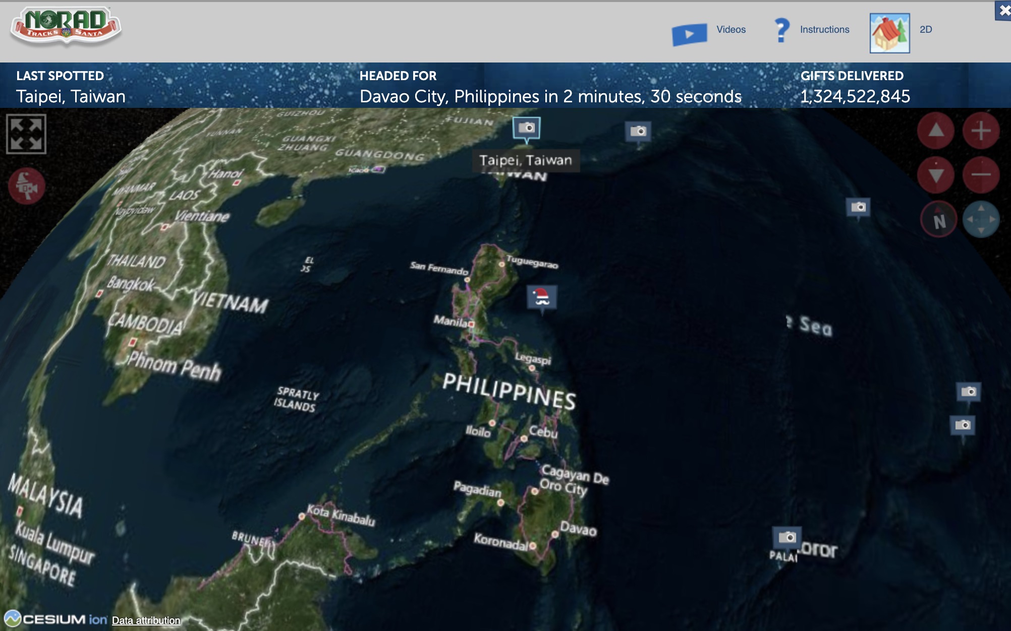 ScienceKonek - LOOK: As per NORAD, Santa Claus is now heading to Davao ...