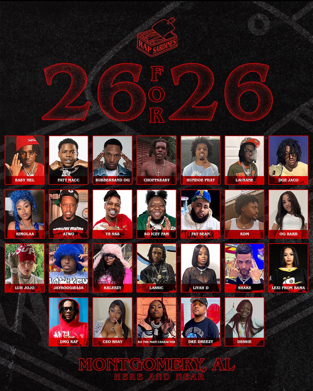 RapSardines - 2️⃣0️⃣2️⃣6️⃣ is in motion 🌊 Here are 26 artists from ...