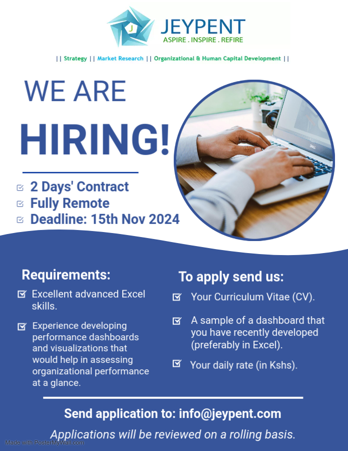 JEYPENT - WE ARE #HIRING! Do you have excellent Advanced Excel skills ...