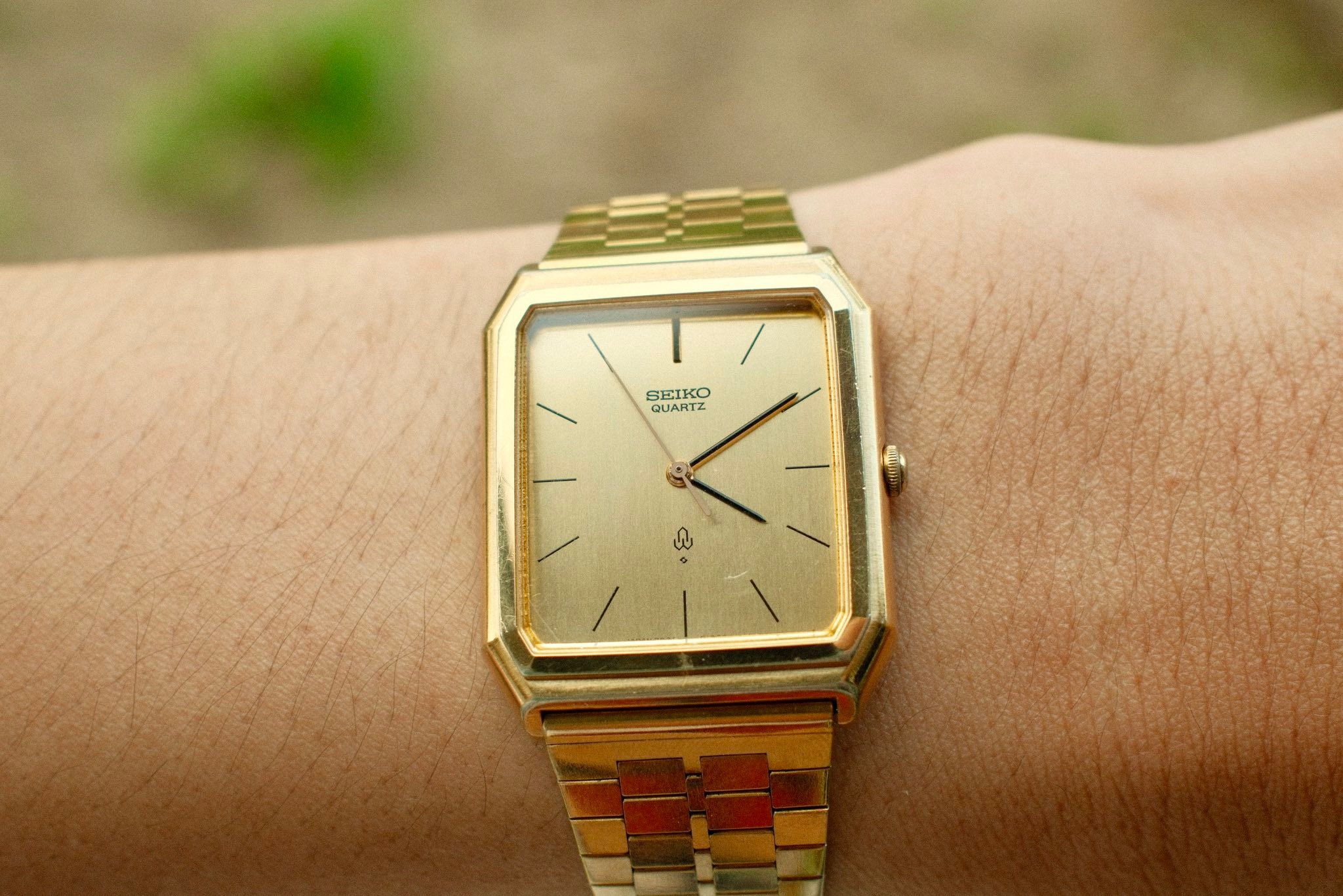 Sei.ko 7830-5130 SGP Tank Watch Vintage 1980s