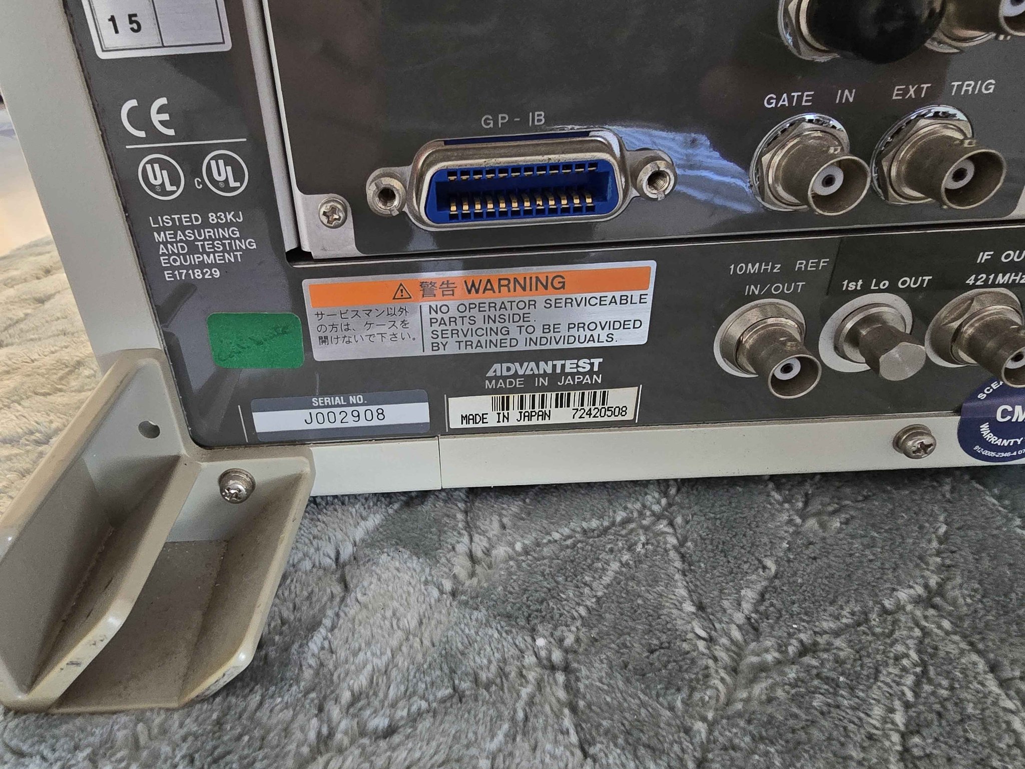 Advantest R3463 RF Modulation Spectrum Analyzer 9kHz-3GHz GPIB Japan ...